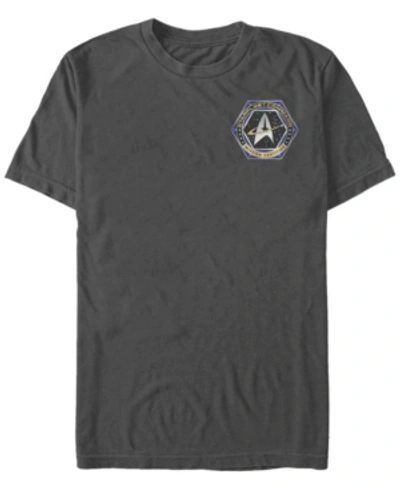 Shop Star Trek Men's Deep Space Nine Starfleet Command Mission Certified Short Sleeve T-shirt In Charcoal