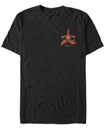 Shop Star Trek Men's Discovery Klingon Emblem Short Sleeve T-shirt In Black