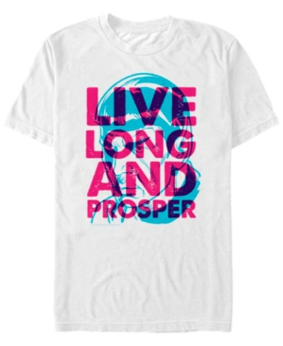 Shop Star Trek Men's The Original Series Spock Live Long And Prosper Short Sleeve T-shirt In White