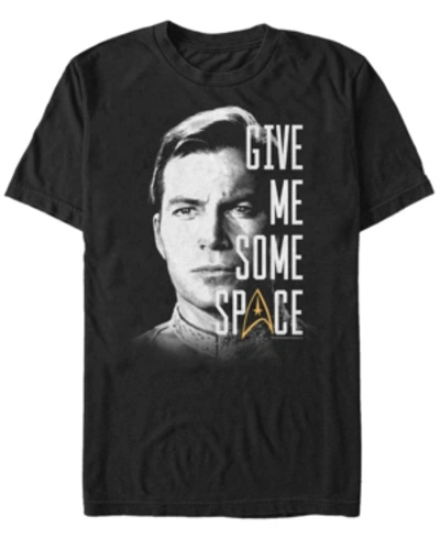Shop Star Trek Men's The Original Series Kirk Give Me Space Short Sleeve T-shirt In Black