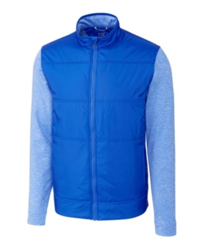 Shop Cutter & Buck Men's Big & Tall Stealth Full Zip Jacket In Royal Blue