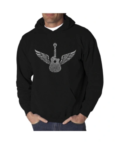 La Pop Art Men's Word Art Hooded Sweatshirt In Black