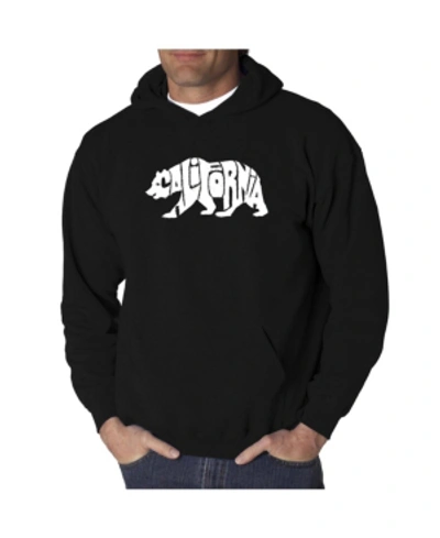 La Pop Art Men's Word Art Hooded Sweatshirt In Black