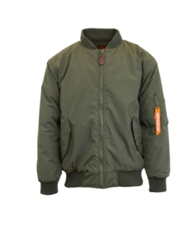 Shop Galaxy By Harvic Spire By Galaxy Men's Flight Jacket In Olive