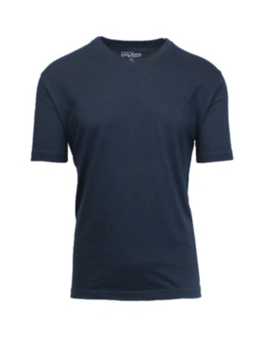 Shop Galaxy By Harvic Men's Short Sleeve V-neck T-shirt In Navy