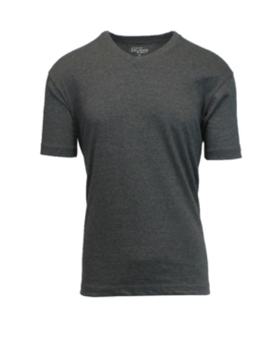 Shop Galaxy By Harvic Men's Short Sleeve V-neck T-shirt In Charcoal