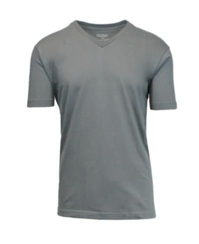 Shop Galaxy By Harvic Men's Short Sleeve V-neck T-shirt In Silver