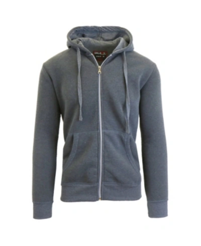 Shop Galaxy By Harvic Men's Full Zip Fleece Hooded Sweatshirt In Charcoal