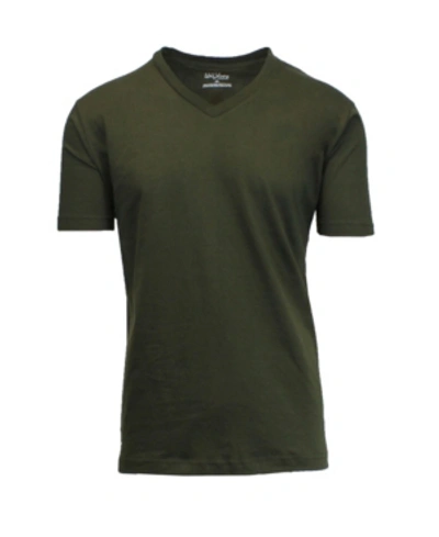 Shop Galaxy By Harvic Men's Short Sleeve V-neck T-shirt In Olive