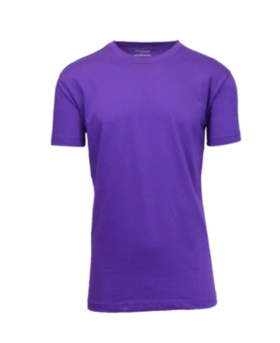 Shop Galaxy By Harvic Men's Crew Neck T-shirt In Purple