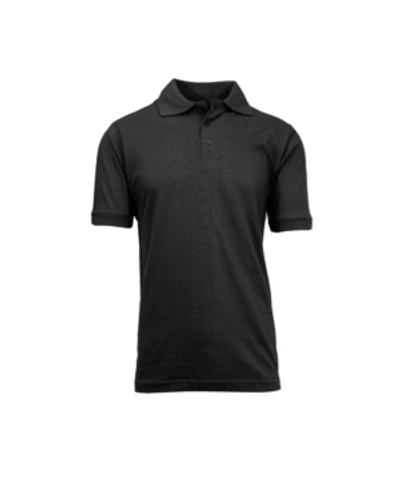 Shop Galaxy By Harvic Men's Short Sleeve Pique Polo Shirts In Black