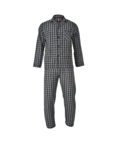 Shop Hanes Platinum Hanes Men's Pajama Set In Black Plaid