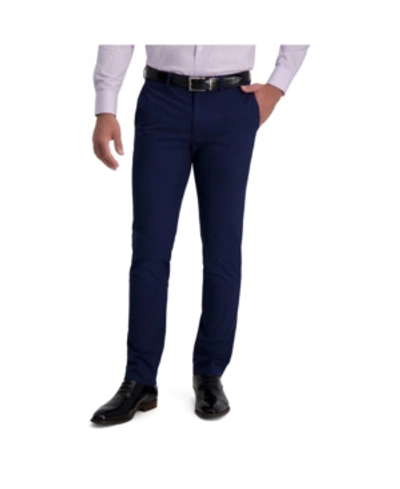Shop Louis Raphael Comfort Stretch Solid Skinny Fit Flat Front Dress Pant In Blue