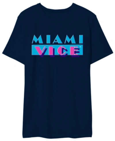 Shop Hybrid Miami Vice Men's Logo Graphic Tshirt In Navy