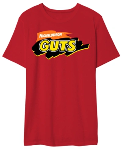 Shop Hybrid Nickelodeon Men's Guts Graphic Tshirt In Red
