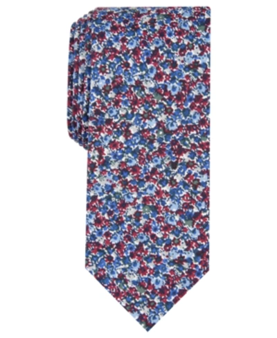 Shop Bar Iii Men's Dandy Skinny Floral Tie, Created For Macy's In Burgundy