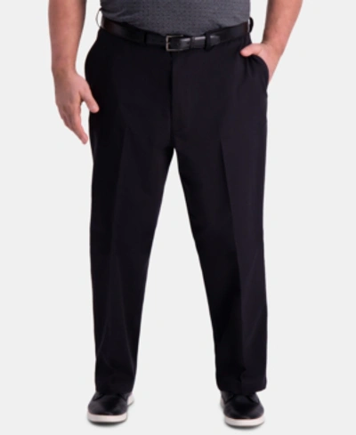 Shop Haggar Men's Big & Tall Classic-fit Khaki Pants In Black