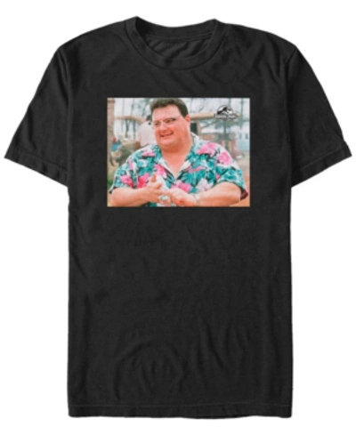 Jurassic Park Men's Nedry Portrait Short Sleeve T-shirt In Black