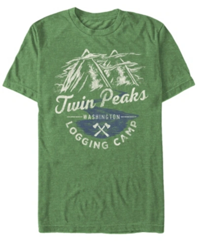 Shop Twin Peaks Men's Logging Camp Logo Short Sleeve T-shirt In Kelly Heat