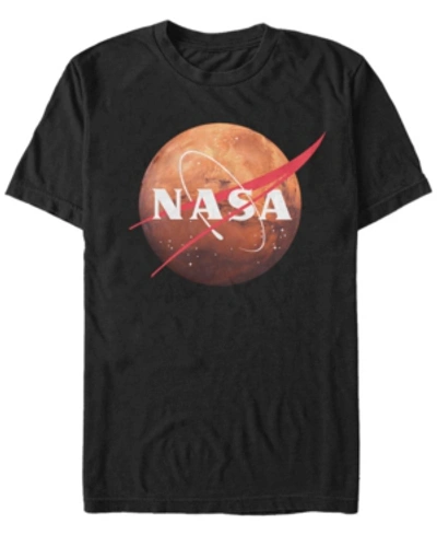 Shop Nasa Men's Mars Profile Swoosh Short T-shirt In Black