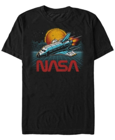 Shop Nasa Men's Epic Space Shuttle In Space Short Sleeve T-shirt In Black