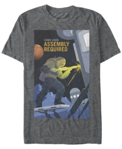 Shop Nasa Men's Mars Some User Assembly Required Short Sleeve T-shirt In Charcoal H