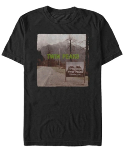 Shop Twin Peaks Men's Welcome Sign Short Sleeve T-shirt In Black