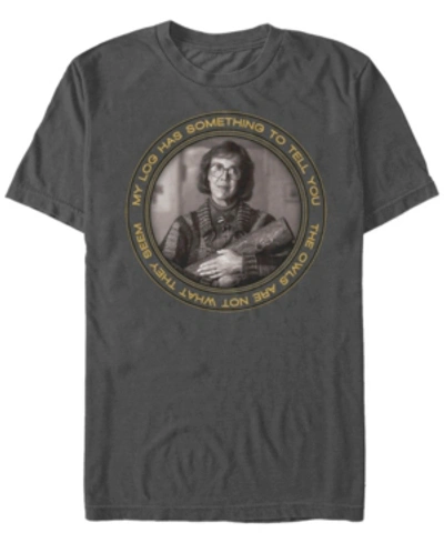 Shop Twin Peaks Men's My Log Has Something To Tell You Short Sleeve T-shirt In Charcoal