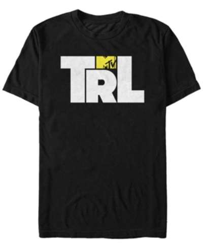 Shop Mtv Men's Total Request Live Box Letters Logo Short Sleeve T-shirt In Black