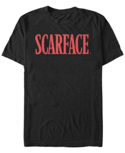 Scarface Men's Red Logo Short Sleeve T-shirt In Black
