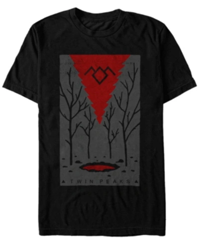 Shop Twin Peaks Men's Painted Entrance Short Sleeve T-shirt In Black