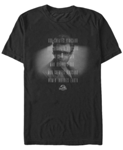 Shop Jurassic Park Men's Dr. Malcolm God Creates Dinosaurs Short Sleeve T-shirt In Black