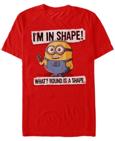 Shop Minions Illumination Men's Despicable Me I'm In Shape Short Sleeve T-shirt In Red