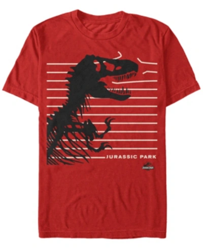 Shop Jurassic Park Men's Breaking The Fence Short Sleeve T-shirt In Red