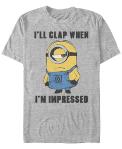 Shop Minions Illumination Men's Despicable Me Painted I'll Clap Wen Impressed Short Sleeve T-shirt In Athletic H