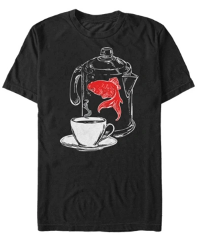Shop Twin Peaks Men's Fish In The Percolator Short Sleeve T-shirt In Black
