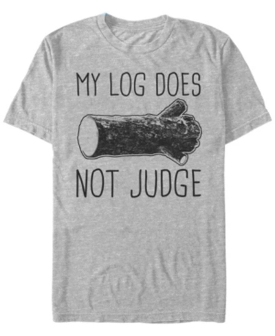 Shop Twin Peaks Men's My Log Doesn't Judge Short Sleeve T-shirt In Athletic H