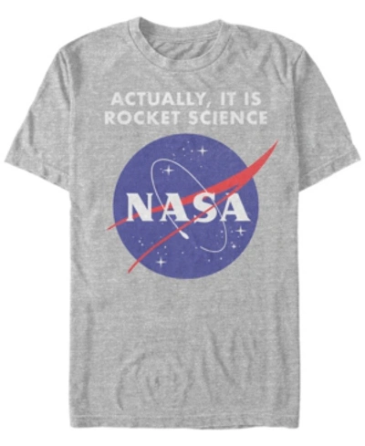 Shop Nasa Men's It Is Rocket Science Short Sleeve T-shirt In Athletic H