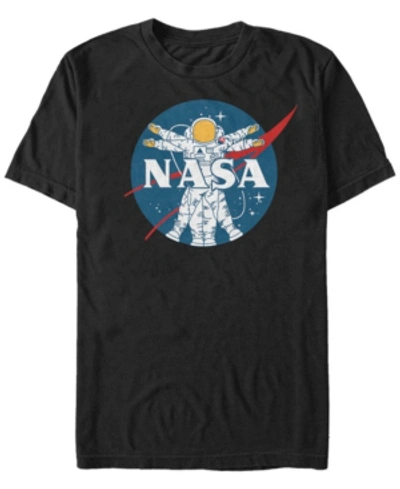 Shop Nasa Men's Vitruvian Astronaut Short Sleeve T-shirt In Black