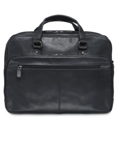 Shop Mancini Buffalo Collection Expandable Double Compartment Laptop/ Tablet Briefcase In Black