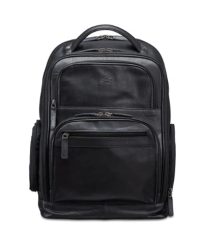 Shop Mancini Buffalo Collection Laptop/ Tablet Backpack In Black