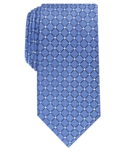 Shop Club Room Men's Classic Grid Tie, Created For Macy's In Blue