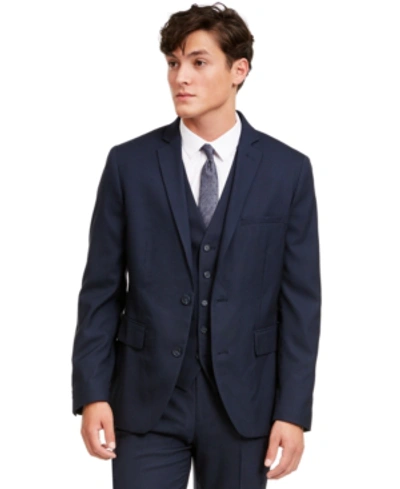 Shop Inc International Concepts Inc Men's Slim-fit Micro Check Suit Jacket, Created For Macy's In Navy Combo