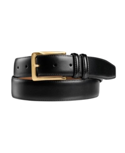 Shop Johnston & Murphy Smooth Basic Belt In Black