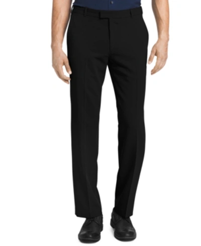 Shop Van Heusen Men's Flex Straight-fit Dress Pants In Black