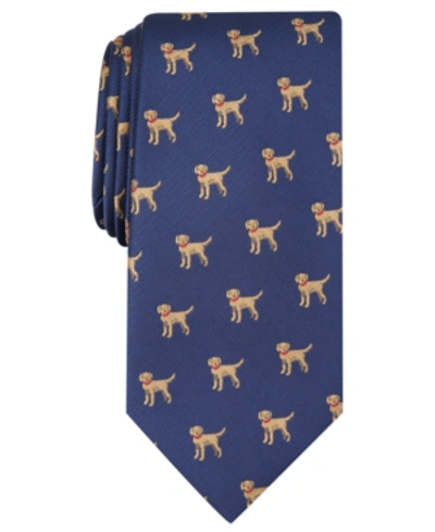 Shop Club Room Men's Labrador Convo Print Tie, Created For Macy's In Navy
