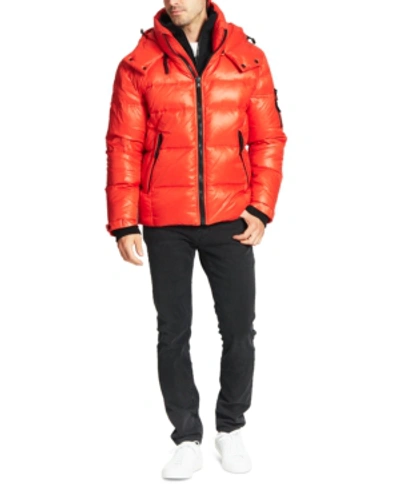 S13 men's quilted down jacket store with hood