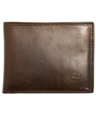 Shop Mancini Men's  Boulder Collection Rfid Secure Wallet With Removable Passcase And Coin Pocket In Brown