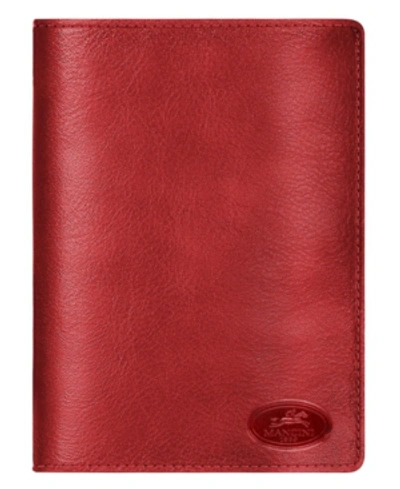 Shop Mancini Men's  Equestrian2 Collection Rfid Secure Deluxe Passport Wallet In Red