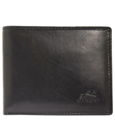 Shop Mancini Men's  Boulder Collection Rfid Secure Wallet With Removable Passcase And Coin Pocket In Black